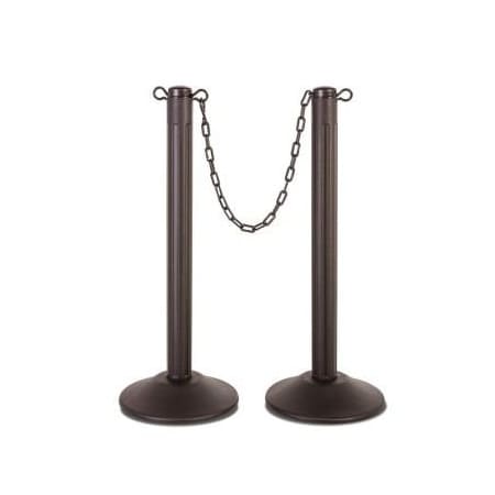 CHAIN STORAGE STANCHION POSTS BASE PRC442BKBK